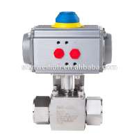 High Pressure Stainless Steel Pneumatic Ball Valve With Spring Actuator