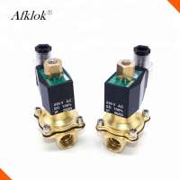 Hot Selling N/O 1Inch  Brass High Temperature Solenoid Valve Polit Type for Water Gas Oil